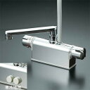 KVK デッキ型サーモスタット式シャワー混合水栓 取付ピッチ120mm 吐水口L=240mm KF771YTR2