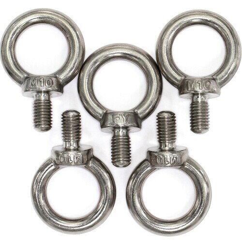 Stainless Steel Machinery Shoulder Lifting Eye Bolt (M10, 5 items)
