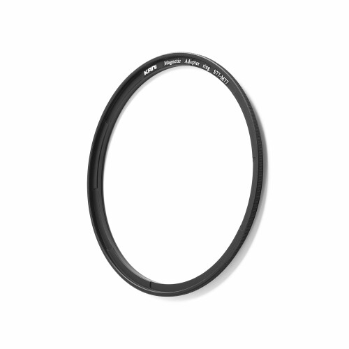KANI 77mm マグネットクイックリリース Magnetic Adapter ring S77-M77 レンズ側単品 ローレット付 空転防止機構付 黒枠 フィルターアクセサリ アルミ製 816764
