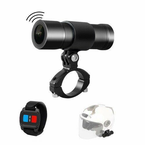 VSYSTO 自転車バイク用 ドライブレコーダー 1080P 200万画素 150°広角 SONYIMX335センサー ワイヤレスリモコン Type-C USB給電 IP67防水 オートバイ ドラレコ 配線不要 ハンドルブラケット付き ヘル