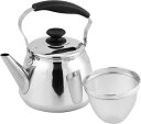パール金属 広口 ケットル 5.0L 茶こしアミ付 18-8 ステンレス製 IH対応 フレッティIII HB-5647