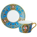 Noritake ノリタケ カプチーノ カップ & ソーサー 210cc オマージュコレクション 青絵花文 ファインポーセレン(プレミアムホワイト) T2401...