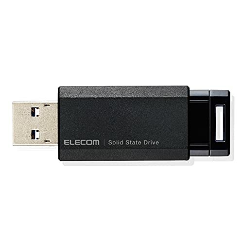 エレコム 外付けSSD 500GB USB3.2(Gen2) PS5/PS4(メーカー動作確認済) ノック式 ブラック ESD-EPK0500GBK