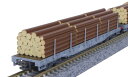 KATO Nゲージ レーティッシュ鉄道 長物車 R-w 丸太積載 4両セット 10-1891 鉄道模型 貨車(3)
