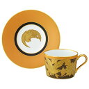 Noritake ノリタケ カプチーノ カップ & ソーサー 210cc オマージュコレクション 橙絵花鳥文 ファインポーセレン(プレミアムホワイト) T240...