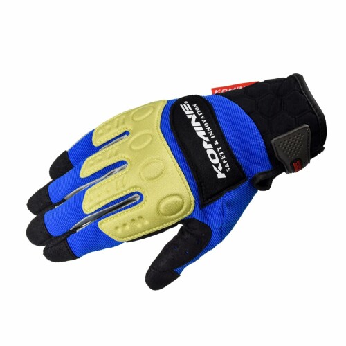 コミネ(KOMINE) バイク用 グローブ インストラクターグローブプロEX KOMINE Blue/Yellow S GK-134 725 春夏秋向け
