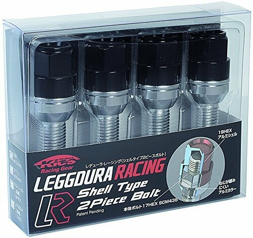 KYO-EI ( 協永産業 ) ホイールボルト LEGGDURA RACING Bolt テーパー : 16R ブラック KIC8040K4