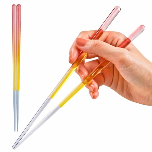 FlaColle 箸 23cm 御洒落 四角 滑らない 日本製 プレゼント (ピンク)