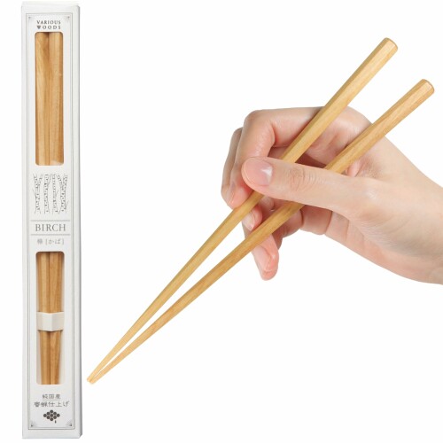 FlaColle 箸 23cm 天然木 八角 太め 御洒落 日本製 プレゼント (かば)