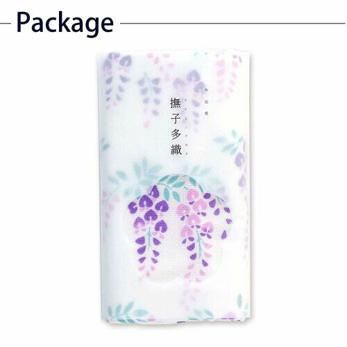 JIKAN STYLE 日本製 フェイスタオル 撫子多織 34×90cm 藤棚 (紫) 05662 3