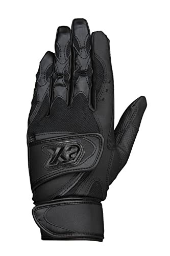 ザナックス(Xanax) 野球 バッティング用手袋 バッティング手袋 両手 高校生対応 ブラックXブラック(9090) Mサイズ BBG105K