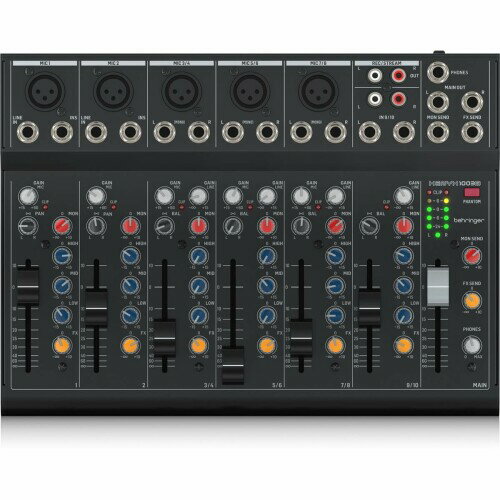 ベリンガー Behringer アナログミキサー 10入力 5マイクプリアンプ搭載ミキサー バッテリー駆動可能 XENYX 1003B 5つのマイクプリアンプとバッテリー駆動オプションを搭載した10入力のコンパクトアナログミキサー 低ノイズで、高いヘッドルームを誇るXENYXマイクプリアンプとサウンド調整が容易な3バンドEQを搭載 多用途に仕様が可能な5つのマイクプリアンプセクションと独立したステレオライン入力 9Vバッテリーによる駆動が可能(9V電池 x 3) 外部エフェクトプロセッサーへの接続や、モニター出力として使用可能なFXセンドコントロール 説明 5つのマイクプリアンプとバッテリー駆動オプションを搭載した10入力のコンパクトアナログミキサー 商品コード34066511389商品名ベリンガー Behringer アナログミキサー 10入力 5マイクプリアンプ搭載ミキサー バッテリー駆動可能 XENYX 1003B型番XENYX 1003B※他モールでも併売しているため、タイミングによって在庫切れの可能性がございます。その際は、別途ご連絡させていただきます。※他モールでも併売しているため、タイミングによって在庫切れの可能性がございます。その際は、別途ご連絡させていただきます。