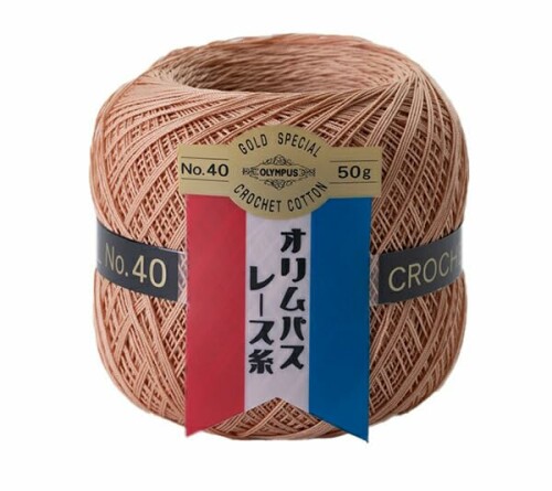 オリムパス製絲 金票 レース糸 #40 Col.733 オレンジ系 50g 約445m