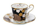Noritake ノリタケ コーヒー カップ & ソーサー 200cc あやみなも 夜桜金銀彩 ボーンチャイナ T52506/4939-1