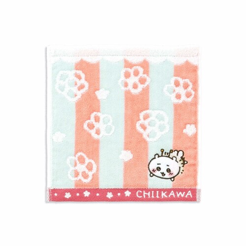 Mini Towels - ちいかわ(Chiikawa) 蜂たち タオルハンカチ ピンク ちいかわ フラワー 無撚糸 41-1220065 約20×20cm
