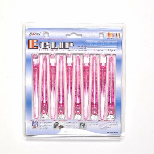 五力工業 Eクリップ Lサイズ クリアピンク 10本