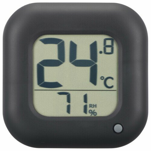 オーム電機 温度計 大文字 温湿度計 温度が見やすい温湿度計 大画面 置き形 壁掛け シンプル ブラック TEM-100B-K 08-1445 OHM 【 特 長 】　冷暖房の温度調整による節電や、熱中症・風邪対策の健康管理に役立ちます　見やすい大画面表示　最高・最低温湿度を表示するメモリー機能付き　置き・掛け両用　シンプルデザイン　本体カラーはブラック 【 仕 様 】　温度表示範囲:-5〜40[度]　温度測定精度:10〜40[度]で±2[度] 左記以外で±5[度]　湿度表示範囲:20〜95%　湿度測定精度:40〜80%で±8% 左記以外で±10%　外形寸法:(約)幅110×高さ110×奥行21mm　質量:約93g(電池除く) 材質:本体…ABS樹脂、表示画面…LCD　使用電源:DC1.5V 単4形乾電池×1本(別売)　電池寿命:約1年(新品のアルカリ乾電池使用時)　付属品:保証書付取扱説明書 ■冷暖房の温度調整による節電や、熱中症 ■風邪対策の健康管理に役立ちます ■見やすい大画面表示 ■最高 ■最低温湿度を表示するメモリー機能付き ■置き ■掛け両用 ■シンプルデザイン 商品コード34080329448商品名オーム電機 温度計 大文字 温湿度計 温度が見やすい温湿度計 大画面 置き形 壁掛け シンプル ブラック TEM-100B-K 08-1445 OHM型番TEM-100B-Kサイズ大文字表示カラーブラック※他モールでも併売しているため、タイミングによって在庫切れの可能性がございます。その際は、別途ご連絡させていただきます。※他モールでも併売しているため、タイミングによって在庫切れの可能性がございます。その際は、別途ご連絡させていただきます。