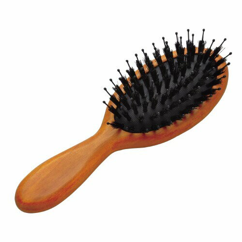 Rakuten - 貝印 KAI ヘアブラシ ミニ ミックス クッションブラシ 天然毛 木 ヘアケア KQ3160