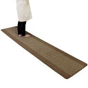 オカ(OKA) 優踏生洗いやすい キッチンマット 約60cm×300cm ブラウン ( 洗える 軽量 滑り止め クッション )