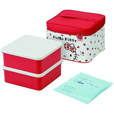 スケーター 行楽弁当箱 保冷バッグ付 保冷剤付 キティ Red ハート サンリオ 日本製 2240ml KCPC2 2.6L