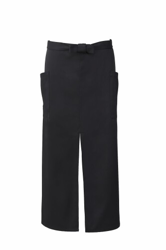 Sommelier Aprons - (興栄繊商) KOEI 日本製 ロングスリット入り ロングエプロン 丈85cm 撥水 制電 ET550W ブラック
