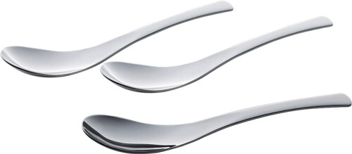 乐天商城 - 下村企販 レンゲ スプーン 小 3本組 食洗機対応 18-8ステンレス 全長16cm 小ぶり 食べやすい 錆びにくい 子ども 女性 カレー スープ ご飯もの プリン ヨーグルト シンプル おしゃれ 燕三条