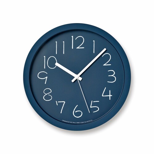 レムノス 掛け時計 チョーク アナログ 紺 NY18-08 NV Lemnos 直径24.8×奥行4.4cm