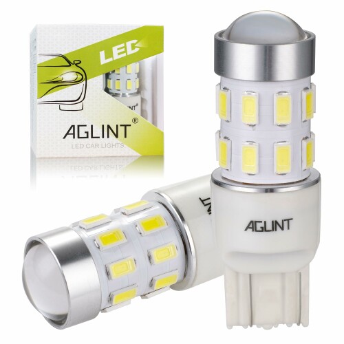 AGLINT T20 シングル球 LED バックランプ 後退灯 リアフォグランプ バックライト 7440 7443 W21W T20 ダブル球 汎用 12V-24V 24連 車検対応 6500K ホワイト 2個入り