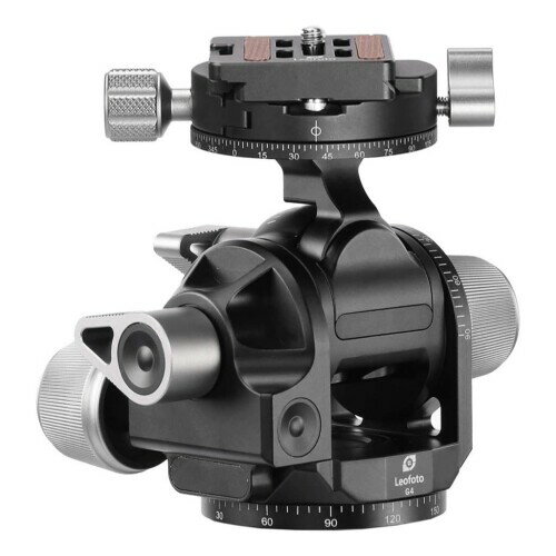 Leofoto ギア雲台 G4+NP-60 微動調整可能 耐荷重量20kg ベース径60mm 三脚取付ねじ...
