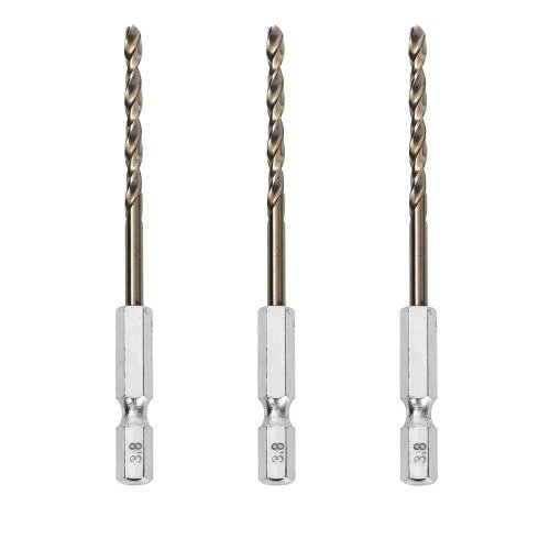 ROGAPER ドリルビット 3.8mm 3本組 ドリル刃 六角軸ドリル 六角ビット コバルトハイス鋼M35HSS-Co 電動ドリルビット 鉄工、木工、DIY、金属、ステンレス、プラスチックに適用