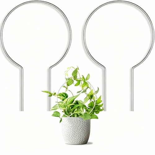 siawadeky 植物トレリス つる性植物 植物支柱 2個セット 丸型 アクリル製 園芸支柱...
