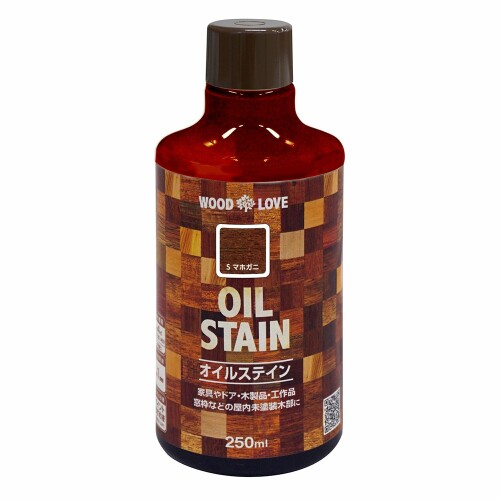 ニッペ(Nippe) ペンキ 塗料 WOODLOVE オイルステイン 250ML Sマホガニ 油性 屋内 ステイン 日本製 4976124517129