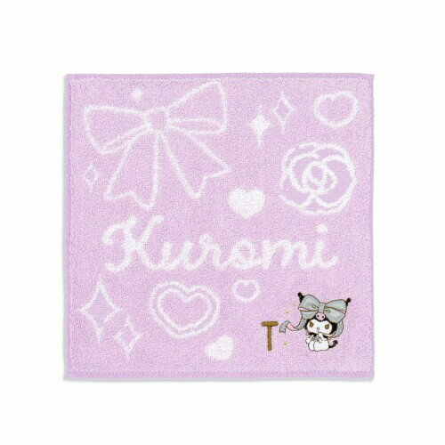 Mini Towels - タオル美術館(Towel Museum) サンリオ ビッグリボン クロミ タオルハンカチ PT パープル イニシャルT 28-2030071 約25×25cm