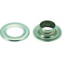TRUSCO(トラスコ) 両面ハトメ 真鍮ニッケルメッキ 5mm 100組入 PTHPBN5