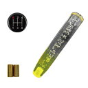 クリスタルシフトノブ 泡 250mm クリア/イエロー 変換アダプター付き いすゞ 三菱 軽トラ 日野 プロフィア ふそう キャンター NEWファイター いすゞ 超低PMエルフ用 MM75-26526-CLY