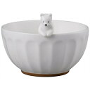 かわいい食器 WHITE ZOO お茶碗 フィギュア付き シロクマ SAN3398-1
