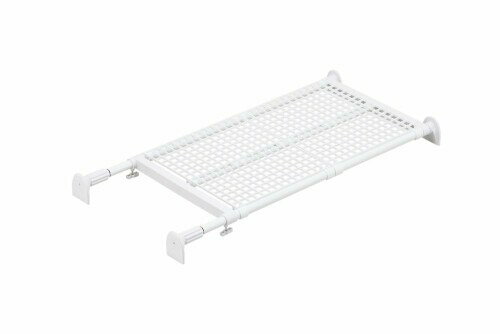 パークレーン 突っ張り棚 強力ワイドタイプ メッシュ ホワイト 耐荷重55~45kg 幅72~112cm