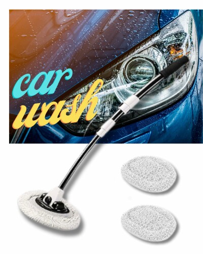 洗車 スポンジ 洗車ブラシ 洗車用品 (NKFJ SHOP) 替えモップ2個付き