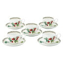 Noritake ノリタケ カップ & ソーサー セット ( コーヒー ティー 兼用) 250cc オーチャードガーデン 電子レンジ対応 5客 ボーンチャイナ ...