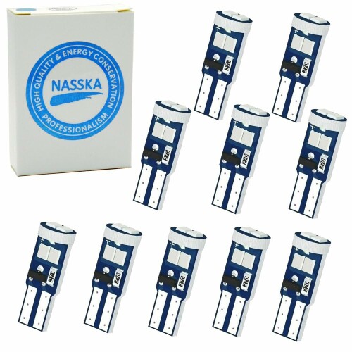 NASSKA T5 74 73 2723 2721 W3W LED バルブ ゲージ ダッシュボードライト 12V車用 高輝度 無極性 SMD2016チップ 6連搭載/1バルブ，メーター球 パネル球 エアコン球 ウェッジ球，ダッシュボード 汎用，