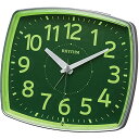 リズム(RHYTHM) 大きい 目覚まし時計 集光文字板 ライト 連続秒針 電子音アラーム シルバー 13.1x15x6.7cm 8REA31SR19