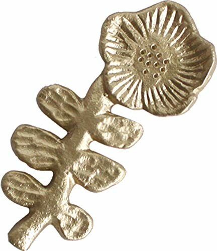 キーストーン(Key Stone) 箸置き アルミフラワー いちごの花 8.5×3.7×0.9cm ゴールド KI047793