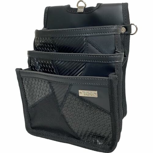 釘袋 - 基陽 KH ギャザーフランケン 腰袋 平型3段 黒 FKWB1197K 製品重量：380g サイズ：幅195×高さ245×奥行100mm