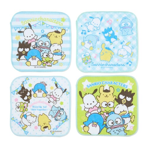 サンリオ(SANRIO) サンリオ プチタオル4枚セット サンリオキャラクターズ 洗い替えタオル キャラクター 16×0.2×16cm 631418 SANRIO