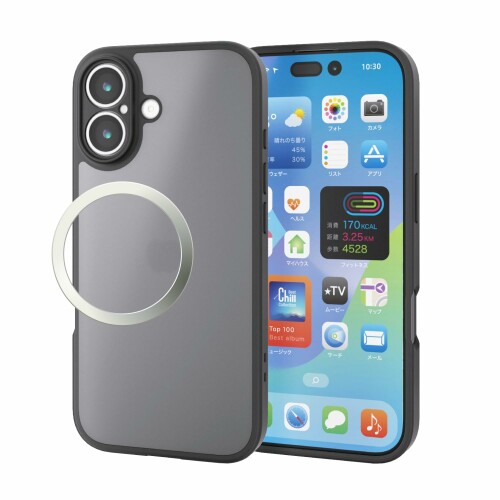 樂天商城 - エレコム iPhone 17 ケース カバー クリア 耐衝撃 衝撃吸収 背面硬度5H 極限設計 ハイブリッド ポリカーボネート ストラップホール付き 4つ角エアークッション メタルステッカー付属 ブラ