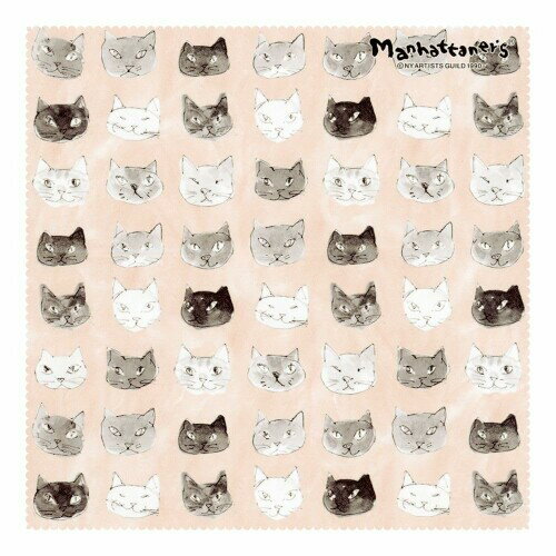 パール(Pearl) クリーニングクロス 日本製 メガネ 液晶 スマホ カメラレンズ ガラス 用 18.5×18.5cm マンハッタナーズ ネコ ザヴィーナミニマックス MX300 MAN37