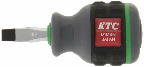 京都機械工具(KTC) 樹脂柄 スタッビドライバー マイナス6mm D1MS6