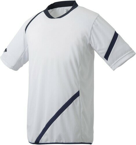 (デサント) 野球 ベースボールシャツ ネオライトシャツ DB-123B メンズ Sホワイト×Sネイビー