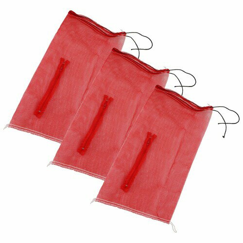 セフティー3(Safety-3) ファスナー付きなんでも袋 3枚入 26cm×45cm 容量約8L 口しぼり用ロープ付 野菜..