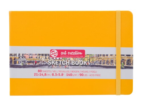 樂天商城 - ターレンスジャパン(Talens Japan) アートクリエーション スケッチブック 絵を描く手帳 21×15cm ゴールデンイエロー T9314-115M 485421